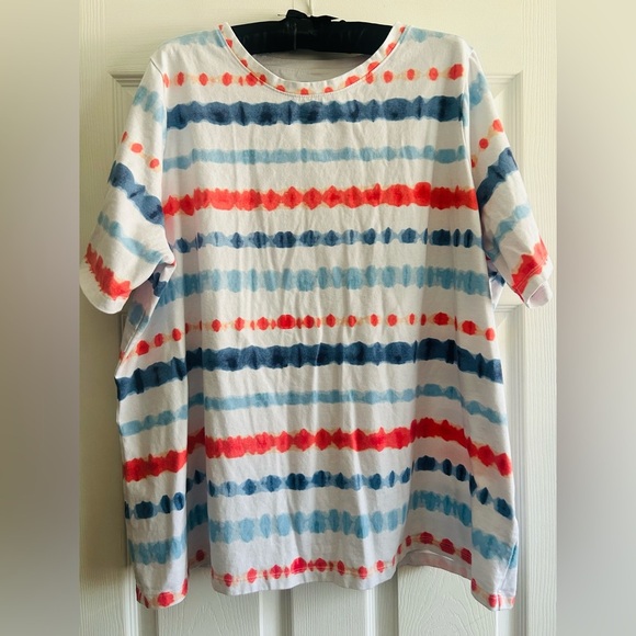 Denim&Co Tops - Denim & Co Soft Jersey Americana Knit Top 2X